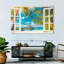 Faux fenêtre scène sur toile-1765089283