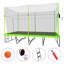 Trampoline rectangulaire 10 x 17 pi avec panier de basketball et échelle avancée - vert / noir