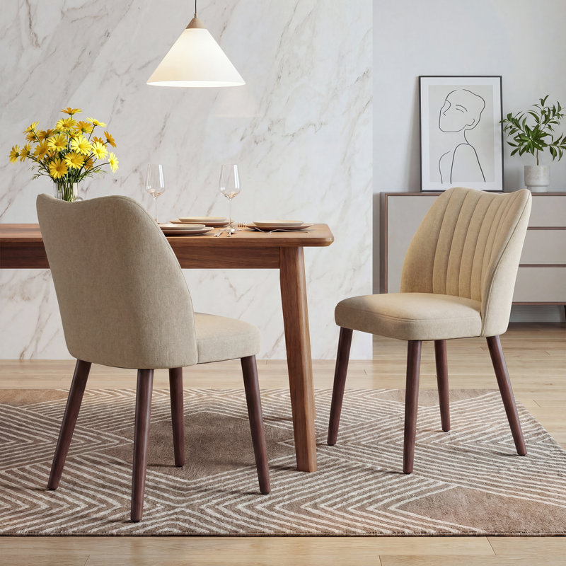 Upholstered Dining Chair, Camel
