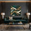«Geometric Abstraction 97», art mural sur toile verte-331608875