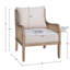 Chaise d'appoint avec coussin de dossier amovible