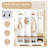 Farmhouse 59"W Wide Hall Tree With 8 Hooks-752191859