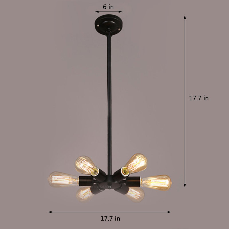 6 - Light Black Kitchen Island Pendant