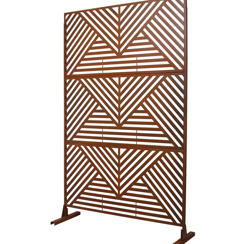 Pare-étincelles 48 "x 76" pour balcon, patio - rouge rouille 76 "de haut, 48" de large, Brun
