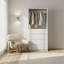 Garde-robe en bois blanc avec quatre tiroirs 32 po Prosper