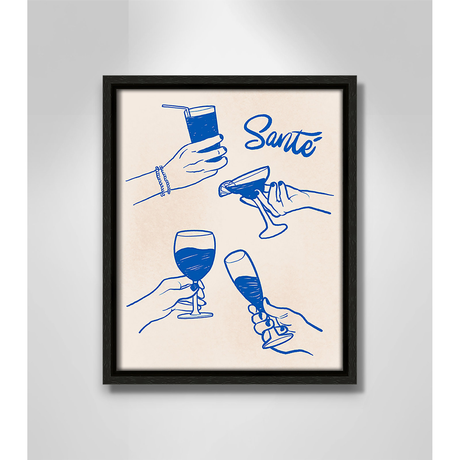 Sante Print by Kimberly Allen, 9.5'' W x 11.5'' H, Espresso Floater