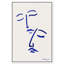 «Abstract Couple Blue and White» par Floater, reproduction d'art sur toile-1118472229-1118472231