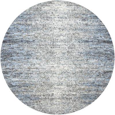 Handmade Silk and Wool Abstract Area Rug