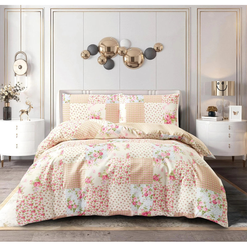 Polyester Duvet Cover Set, Double Duvet Cover  + 2 Standard Pillowcases
