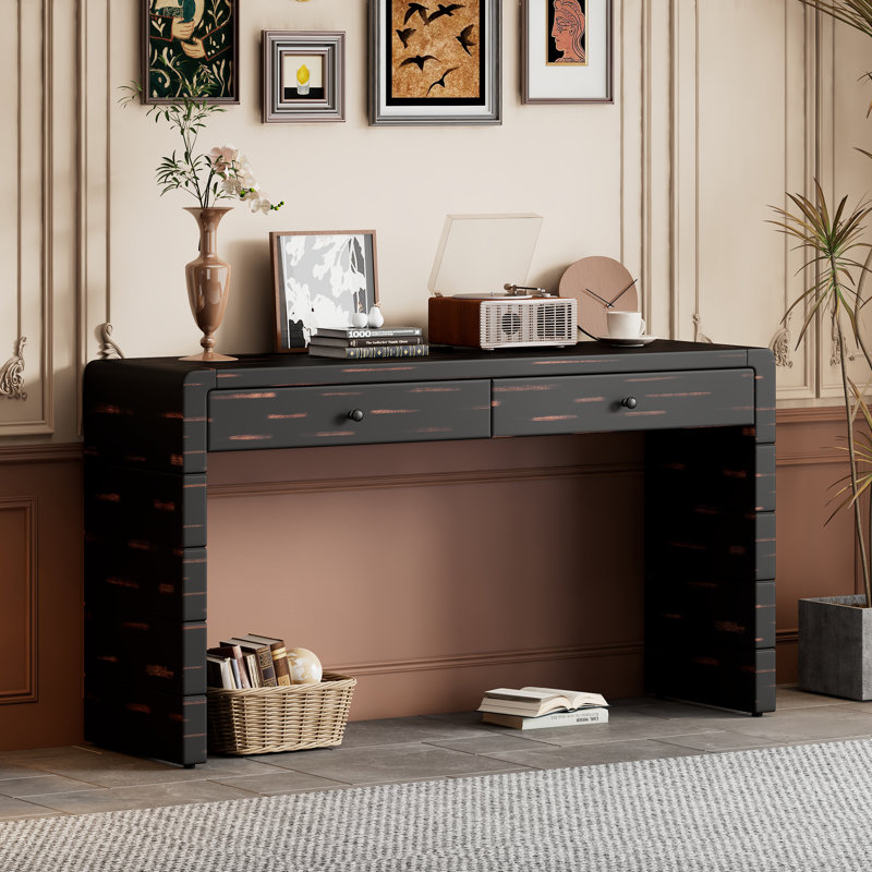 Modern Minimalist Console Table,Entryway table, Black