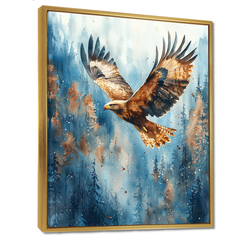 Pratik - Animals Wall Art Prints, H 44 po x l 34 po, Impression encadrée flottante, Doré