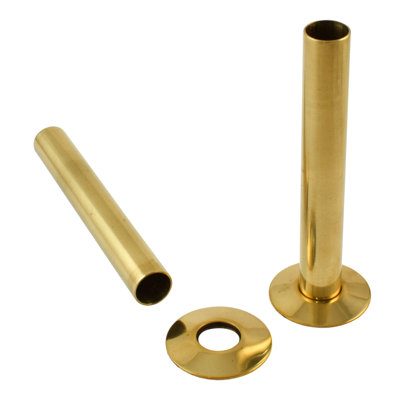 Radiator Porterfield 180mm Radiator Valve Pipes and Collars Easy Fit Packs Plumbing Tubes Brass
