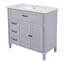 Meuble-lavabo de 36 po avec lavabo, armoire de salle de bain avec tiroirs, cadre solide et panneau de fibres à densité moyenne, un paquet (autre couleur: N725P195410B)-109906785