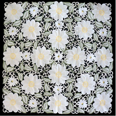 Dessus de table carré floral Fouquet