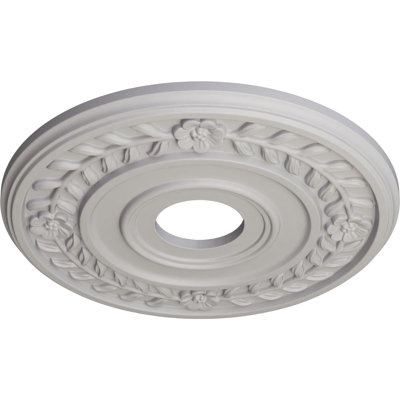 Médaillon de plafond traditionnel Endurathane Kepler, 15 7/8 po x P 1 1/2 po (pour les auvents jusqu'à 3 3/4 po), finition laiton peint à la main