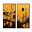 «Native Safran and Ebony Heritage - Abstract Landscape Wall Art Living Room», ensemble de 2-1477042102-1477042092