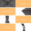 Parasol carré de 78 po Rovner-1450716280