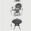 5-Piece All-Weather Cast Aluminum Dining Set, Include 4 Swivel Chairs and 35.43" Round Table With Black Frame (same sku: W1710S00434 )-206774883