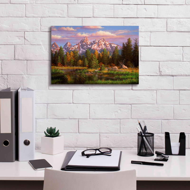 Harmonious Retreat par R. Hed - peinture sur toile tendue, H 12 po x l 18 po x P 0,75 po
