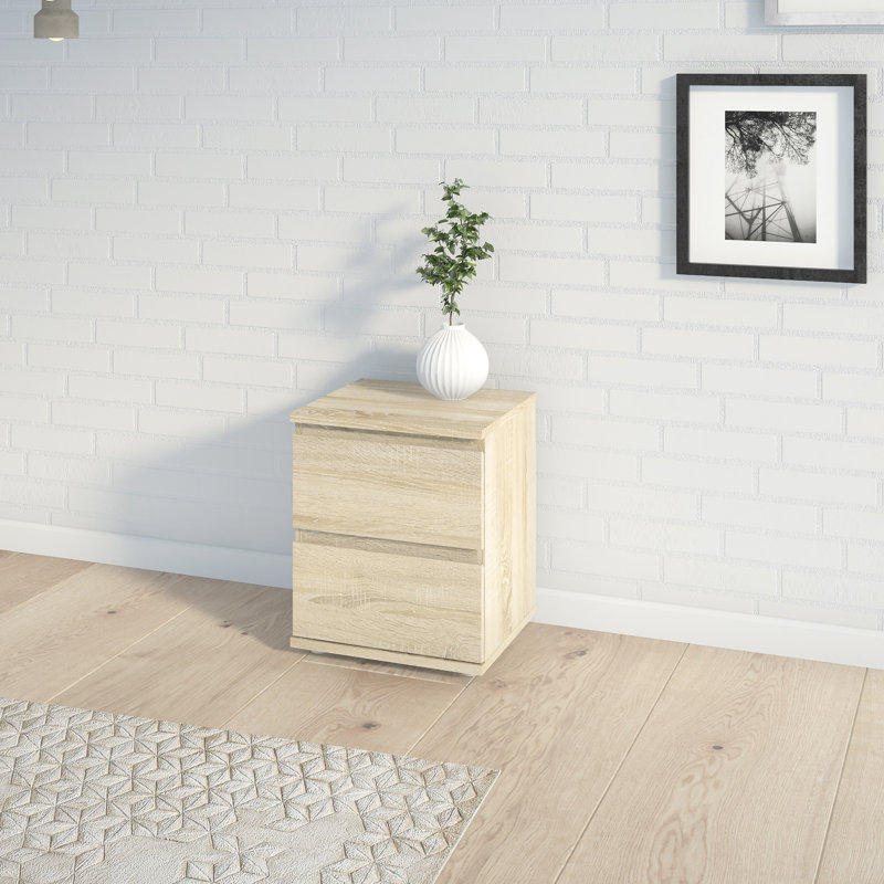 Gosselin 40.2cm W Bedside Table, Oak