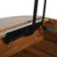 Table basse à plateau relevable U-Can 47,2 po avec compartiment caché, table centrale en bois partiellement assemblée, plateau de table ovale moderne pour le salon (ANCIEN SKU: N724P228921D)