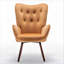 Fauteuil à oreilles Mid-Century moderne avec capitonnage à boutons-1006176211