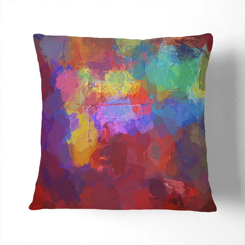 Eternal Thoughts in Abstract Cushion with Filling, Stone, 40cm H x 40cm W x 15cm D