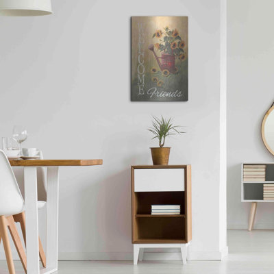 «A Sunflower Welcome» par Pam Britton, art mural en métal