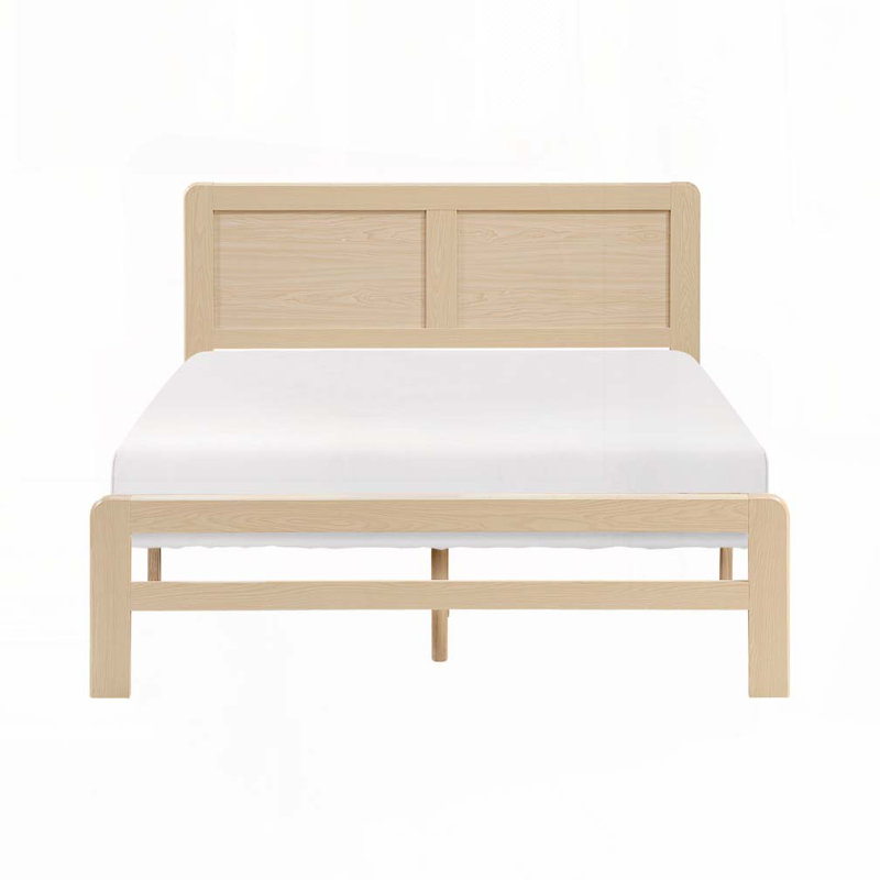 Lit plateforme en bois, Lit double