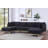 Helena Black Sherpa 124"W Double Chaise U-Shape Sectional Sofa