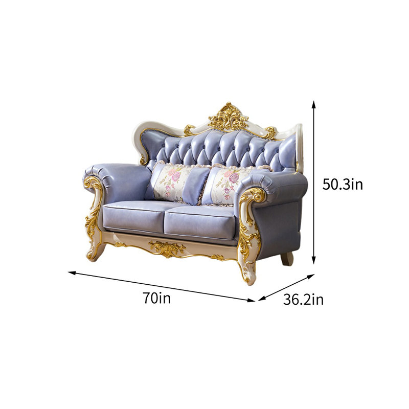 Peacham 70'' Leather Loveseat