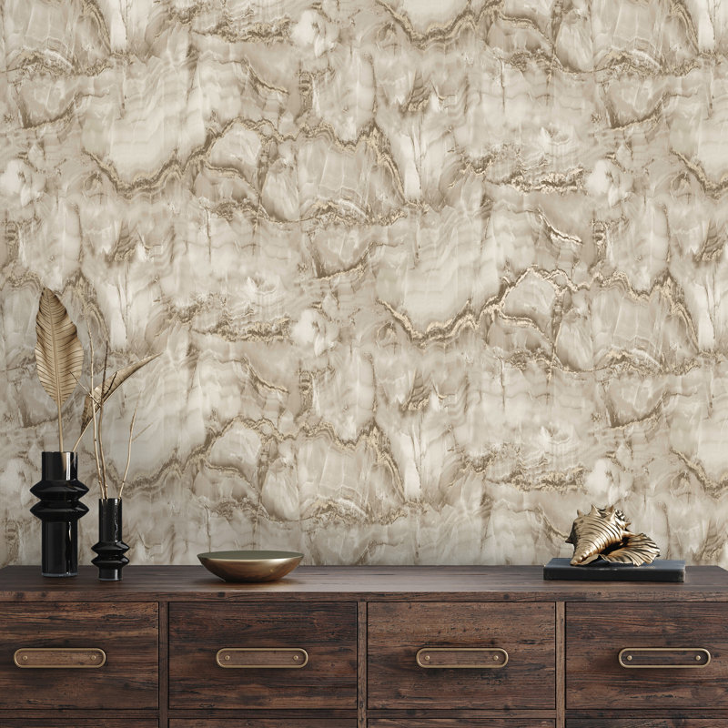 Imre Neutral Elara Marble Wallpaper