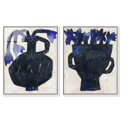 Indigo Vases Set Set by Oliver Gal