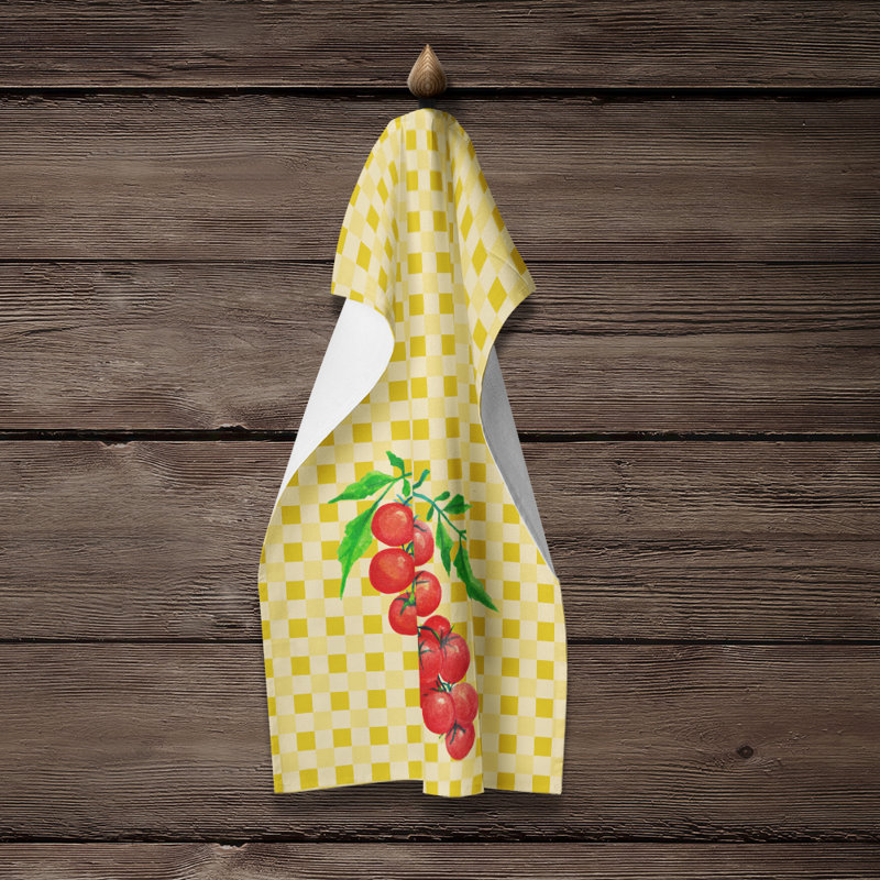 Chiffons cerise tomate sur basketweave