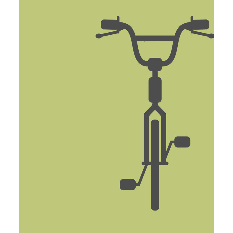 Décalcomanie murale vélo Haskin, Gris foncé