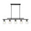 Lustre linéaire pour îlot de cuisine noir mat Macklin-83527919