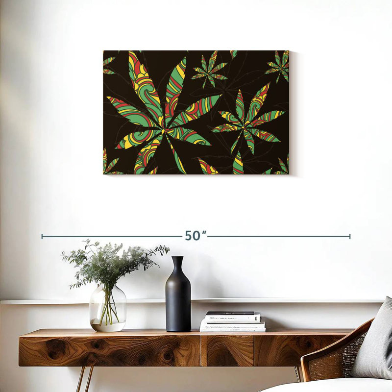 Colours Of Marijuana Leaf, 20" H x 30" W