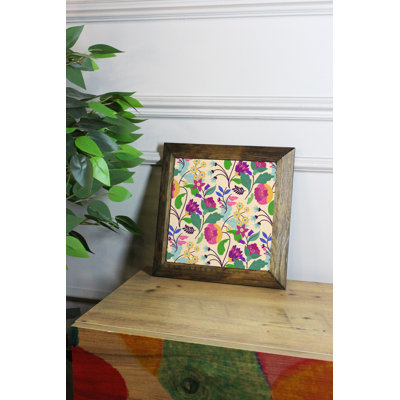 Stunning Decorative Framed Painting, 10.2 x 10.2 inches | 100% Stone Artwork with 100% Wooden Frame (Thickness: 0.8 inches) | UV Printing for Vibrant Colors | Perfect for Home Décor & Unique Gifts