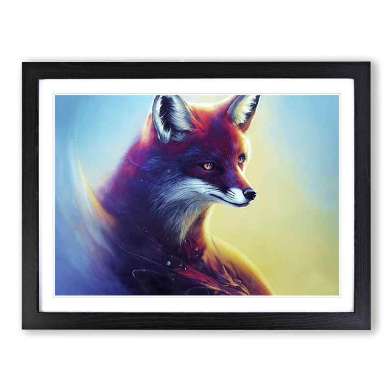 Great Fox - Print, Black, 46cm H x 64cm W