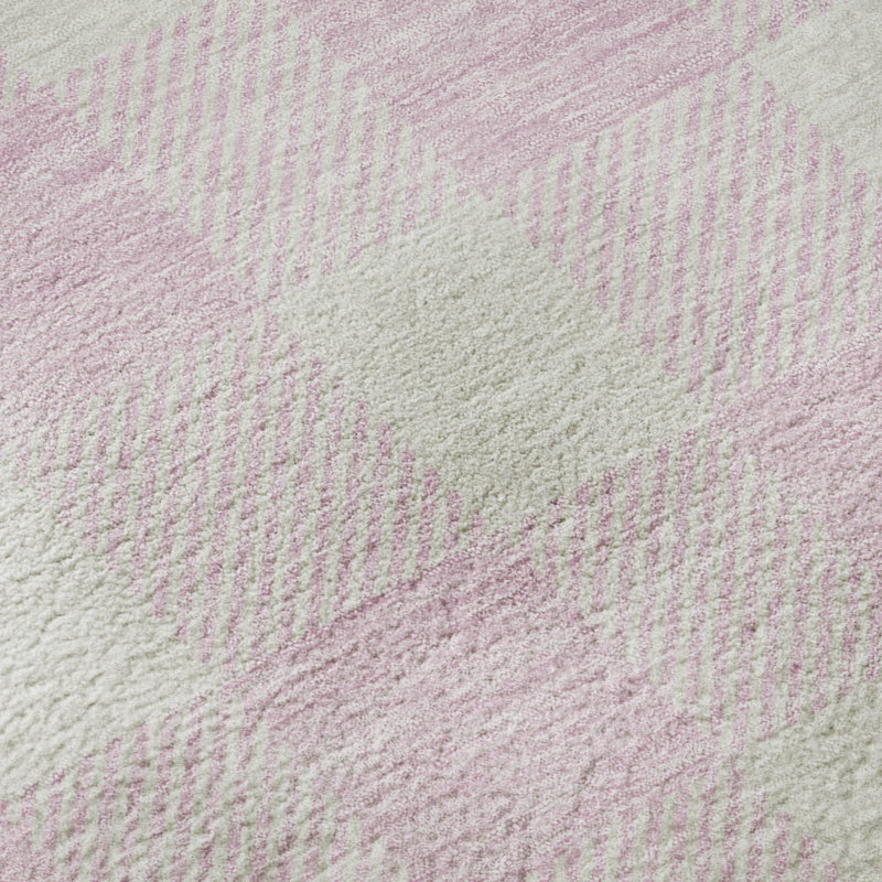 Premium Machine Washable Prisco Pink Rug, Rectangle 5' x 7'6"