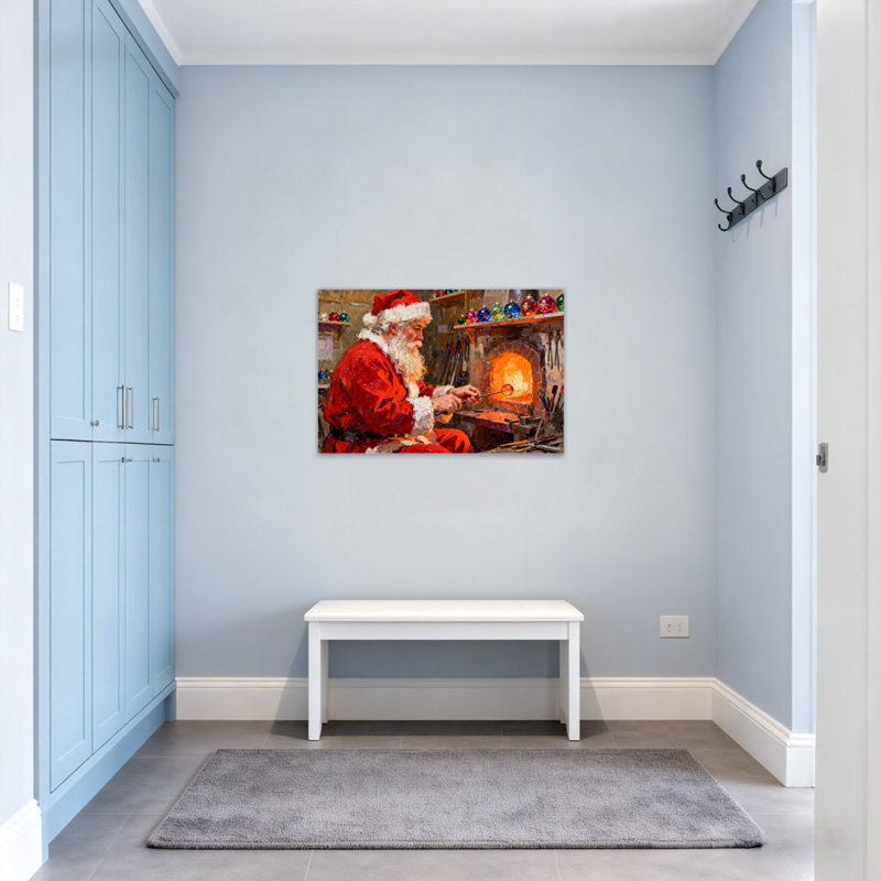 Décoration de Noël père Noël dans un atelier