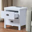 19 Inch Wide Particle Board Night Stand Classic End Table With USB And Type-C Charging Station