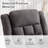 34.65" Wide Modern Soft Manual Massage Heated Recliner with Cupholders and Remote Control-1069694969