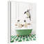 «Penguins in Eclectic Green Wall Bathaign» par Amy Peterson, reproduction d'art sur toile encadrée