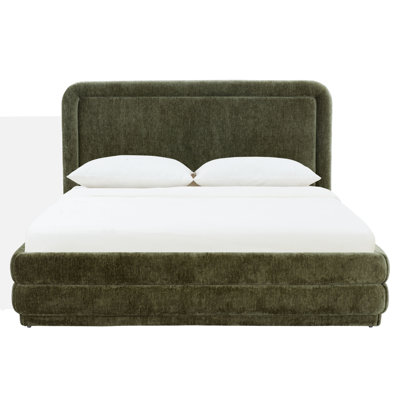 Chenille Upholstered Bed