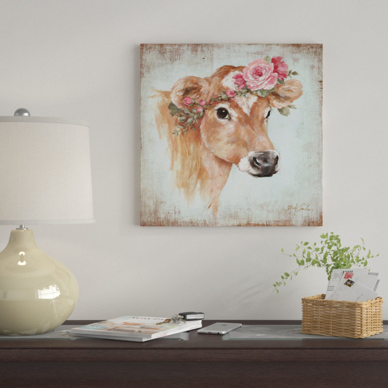 « rosie », reproduction sur toile, H 37 po x l 37 po x P 1,5 po, Pas de tapis, Toile tendue