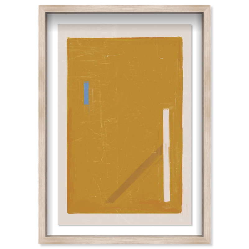 Oliver Gal Sunny Window Abstract - Luxury Shadowbox Framed Wall Art, 26" H x 18" W, Cream
