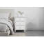 Table de chevet 3 tiroirs Lurne blanche-1957290178