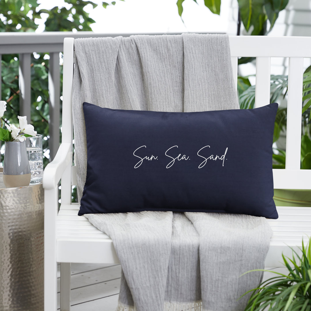  Sun Sea Sand Indoor / Outdoor Lumbar Pillow Mozaic Company 