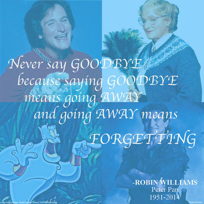 Reproduction d’art textuel sur papier « Robin Williams Tribute » de Peter Pan par Kelissa Semple